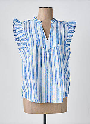 Blouse bleu ICHI pour femme
