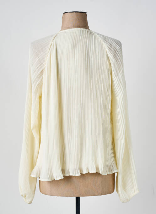 Blouse col rond manches longues beige VILA femme