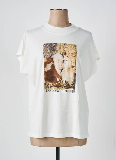 T-shirt beige THINKING MU pour femme