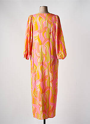 Robe longue manches longues manches longues orange GRACE & MILA femme