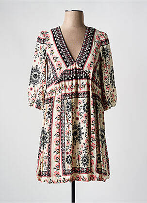 Robe courte manches longues manches longues rose GRACE & MILA femme