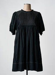 Robe mi-longue manches courtes manches courtes noir LEON & HARPER femme