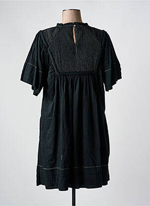 Robe mi-longue manches courtes manches courtes noir LEON & HARPER femme