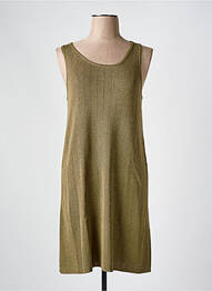 Robe mi-longue sans manche sans manche vert PIECES femme
