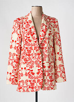Blazer fausses poches rouge ICHI femme