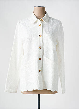 Veste casual coupe droite blanc LA PETITE ETOILE femme