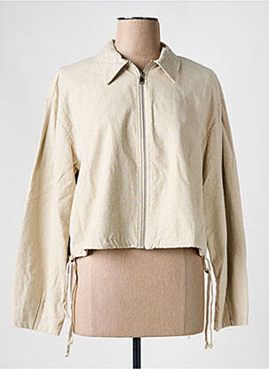 Veste casual coupe droite beige OBJECT femme