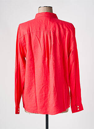 Chemisier coupe droite manches longues rouge ICHI femme