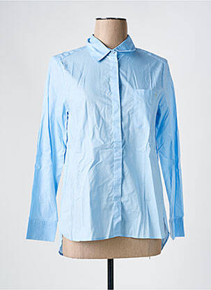 Chemisier coupe droite manches longues bleu LA PETITE ETOILE femme
