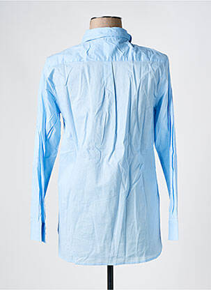 Chemisier coupe droite manches longues bleu LA PETITE ETOILE femme