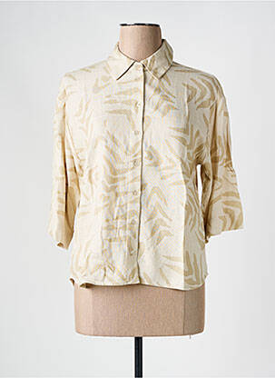 Chemisier imprimé fantaisie manches 3/4 beige OBJECT femme
