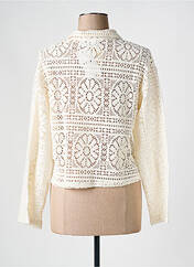 Gilet manches longues beige VILA pour femme seconde vue