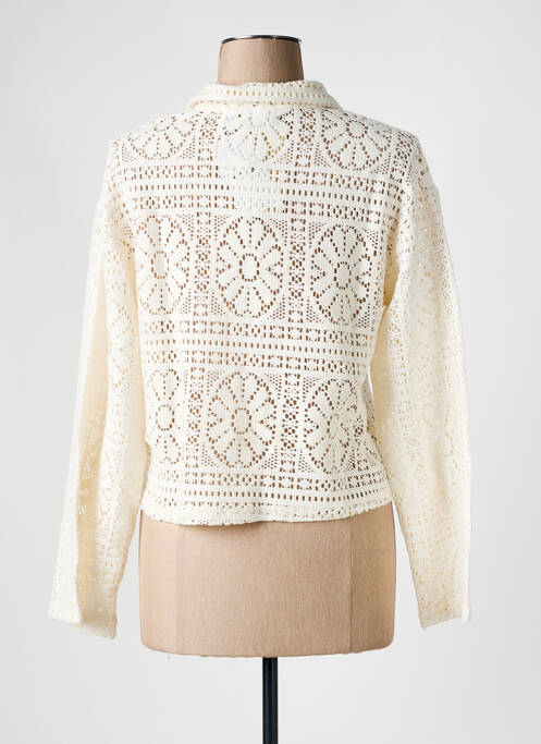 Gilet manches longues beige VILA pour femme