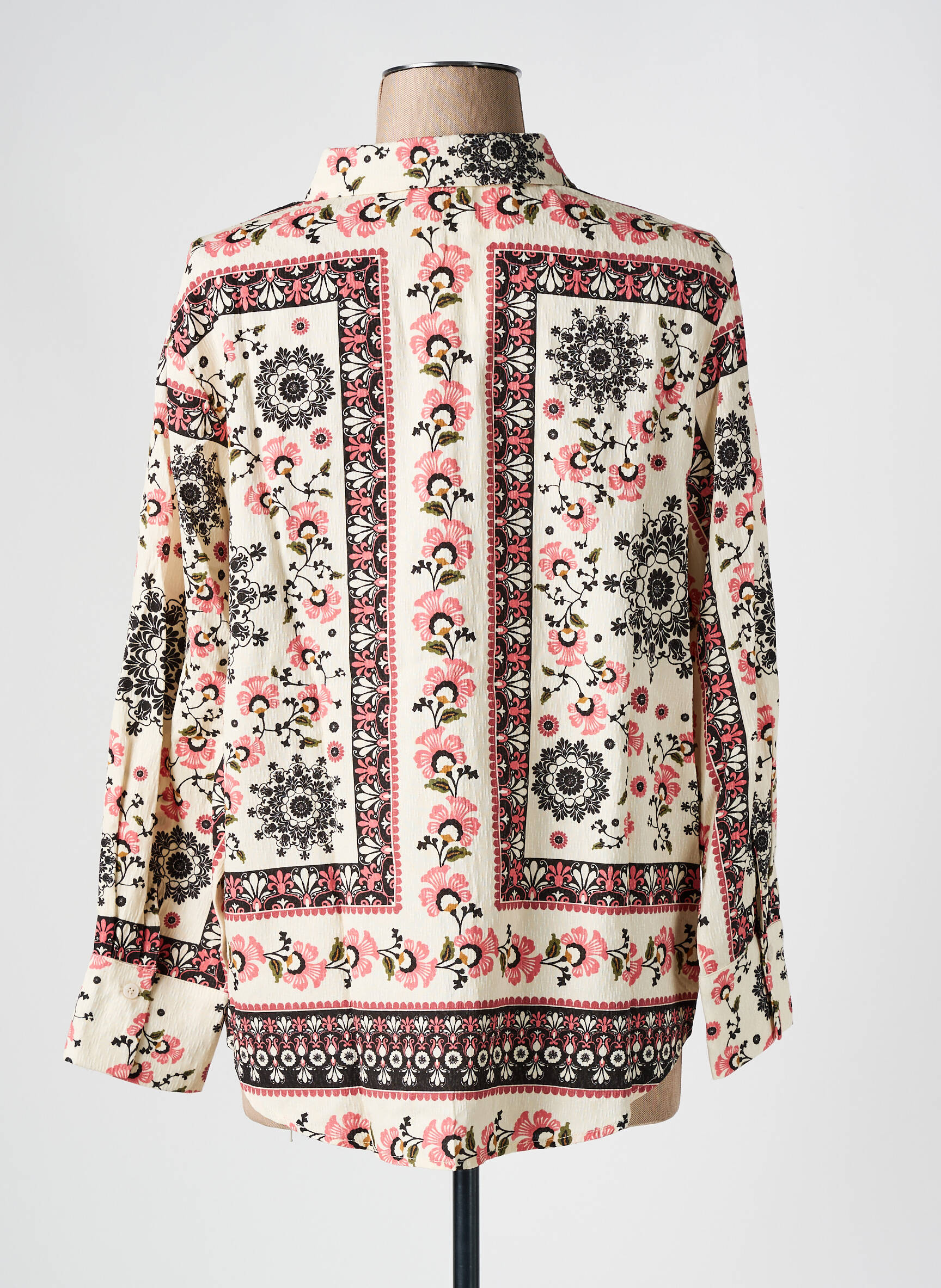 Chemisier GRACE & MILA Révolution - Taille S/M - Rouge & Écru - 100% Polyester - Neuf Avec Étiquettes