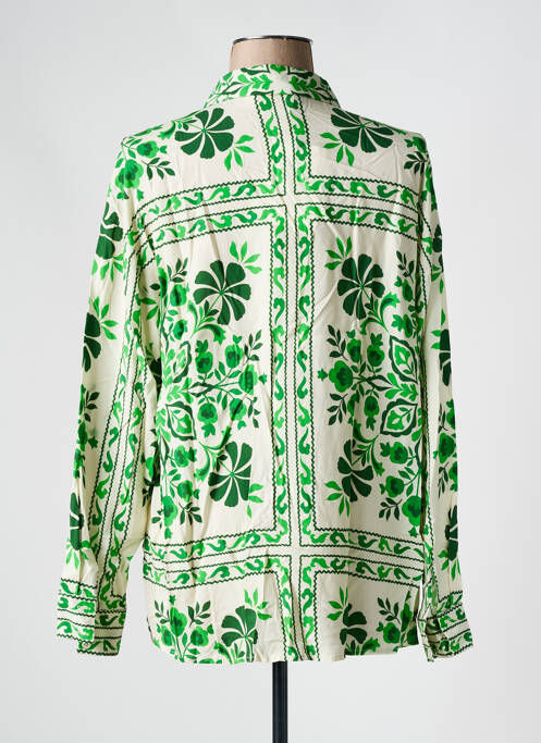 Chemisier imprimé fantaisie manches longues vert LA PETITE ETOILE femme