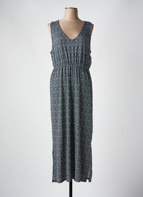 Robe longue bleu ICHI pour femme