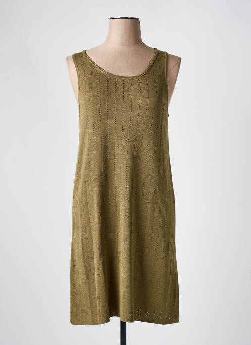 Robe mi-longue vert PIECES pour femme