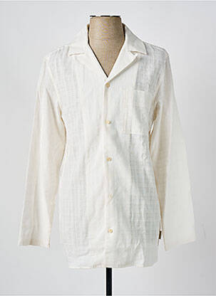 Chemise manches longues coupe droite beige SCOTCH & SODA homme