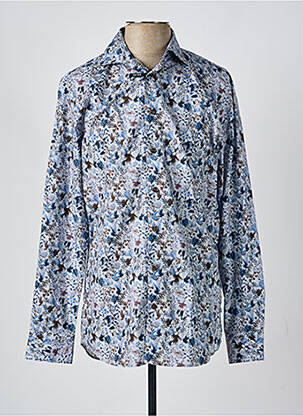 Chemise manches longues imprimé fleurs bleu MATINIQUE homme