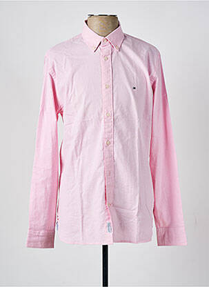 Chemise manches longues coupe cintrée rose TOMMY HILFIGER homme