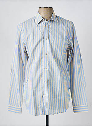 Chemise manches longues coupe droite bleu MINIMUM homme