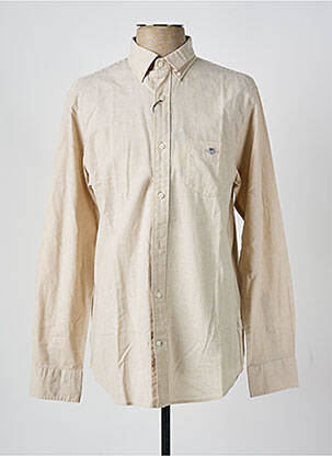 Chemise manches longues coupe cintrée beige GANT homme