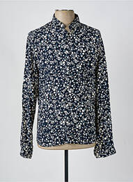 Chemise manches longues imprimé fantaisie bleu IKKS homme