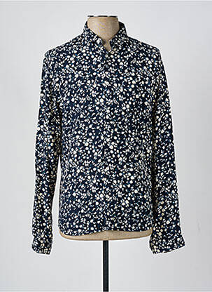 Chemise manches longues imprimé fantaisie bleu IKKS homme