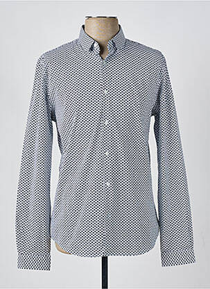 Chemise manches longues tissage popeline noir IKKS homme