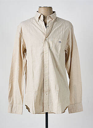 Chemise manches longues beige GANT pour homme