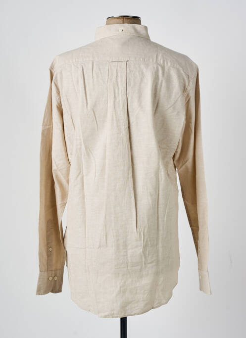 Chemise manches longues beige GANT pour homme
