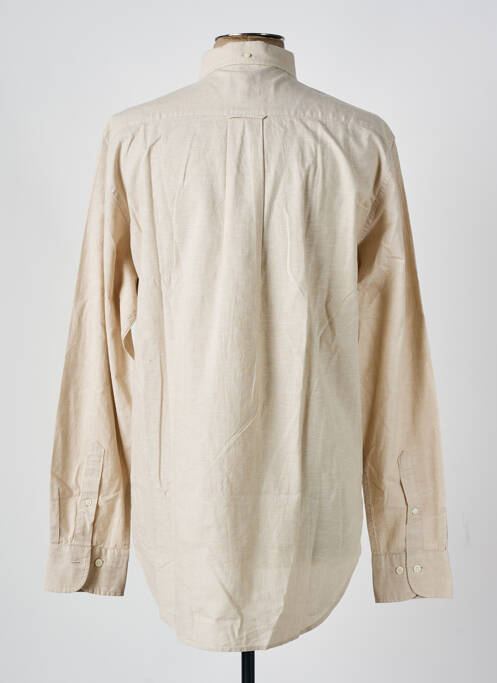 Chemise manches longues beige GANT pour homme