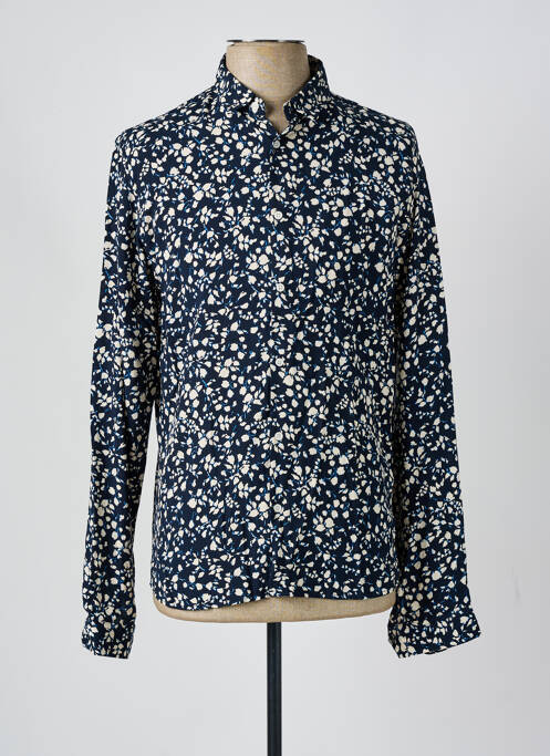 Chemise manches longues bleu IKKS pour homme