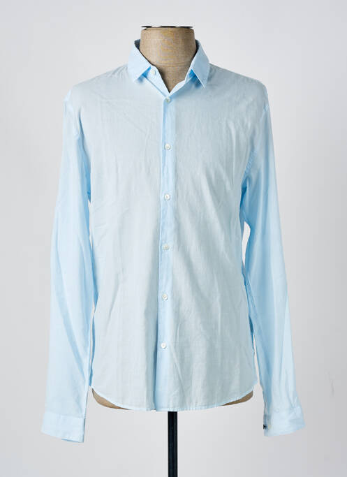 Chemise manches longues bleu IKKS pour homme