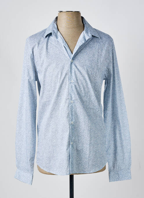 Chemise manches longues bleu IKKS pour homme