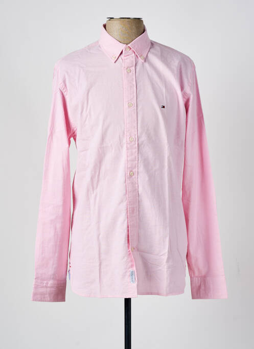 Chemise manches longues rose TOMMY HILFIGER pour homme