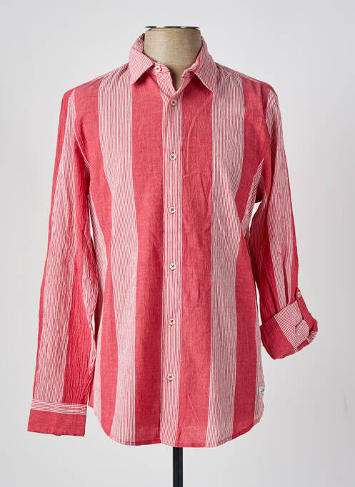 Chemise manches longues rouge SCOTCH & SODA pour homme