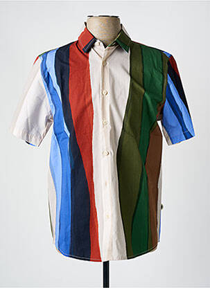 Chemise manches courtes coupe droite vert THINKING MU homme