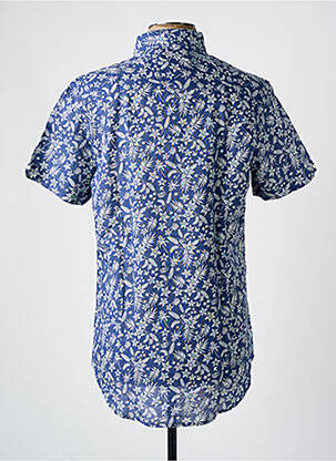 Chemise manches courtes imprimé fantaisie bleu NEW ZEALAND AUCKLAND homme