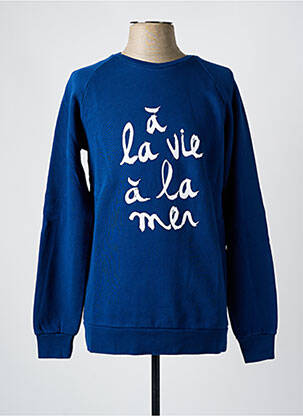 Pull col rond manches longues bleu BASK IN THE SUN homme