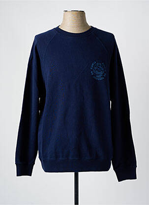 Sweat-shirt sérigraphie floquée manches longues bleu EDWIN homme