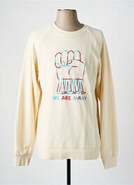 Sweat-shirt broderie manches longues beige OLOW homme