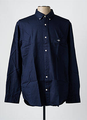 Chemise manches longues coupe droite bleu GANT homme