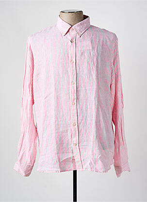 Chemise manches longues imprimé rayures rose EL GANSO homme
