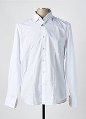 Chemise manches longues blanc FIL NOIR pour homme seconde vue