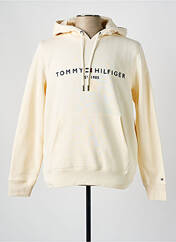Sweat-shirt à capuche beige TOMMY HILFIGER pour homme seconde vue