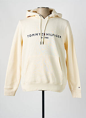 Sweat-shirt à capuche beige TOMMY HILFIGER pour homme