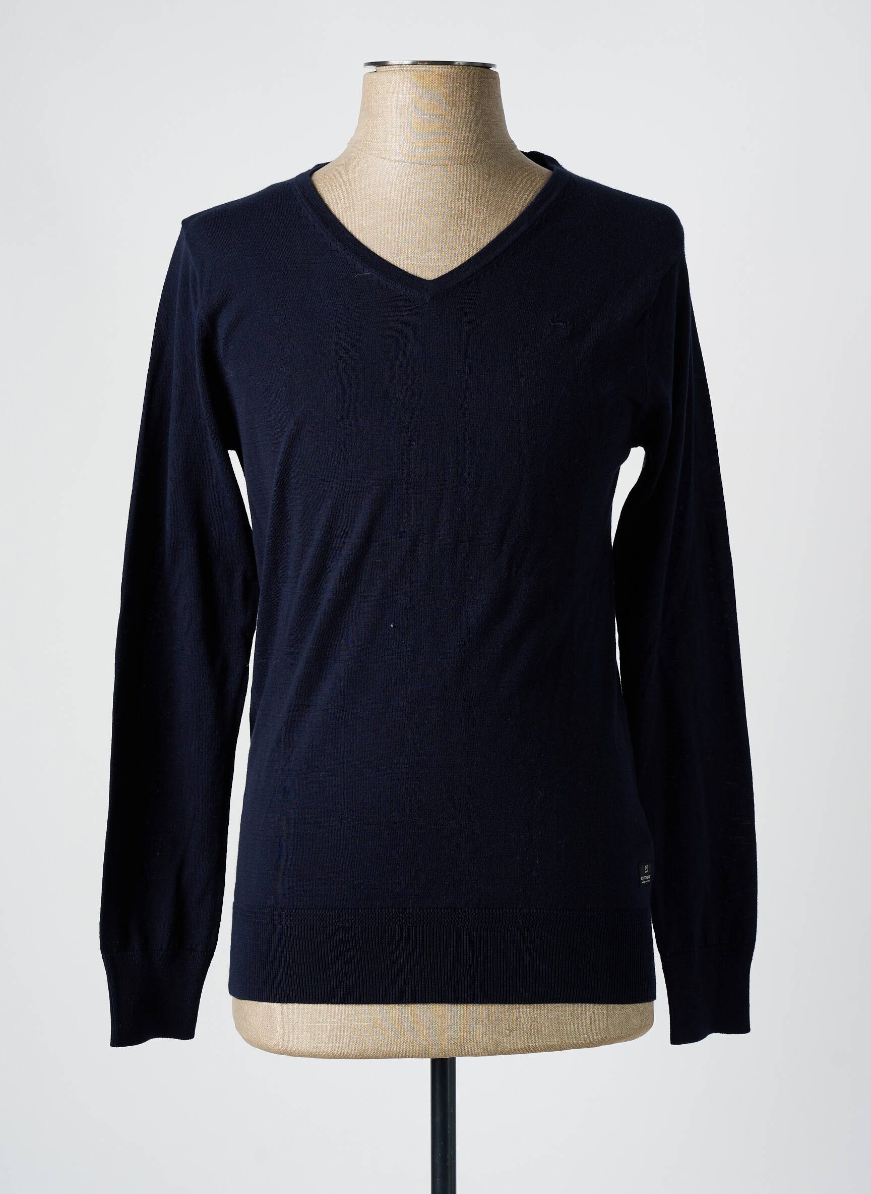Pull col v manches longues bleu SCOTCH & SODA homme