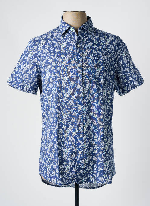 Chemise manches courtes bleu NEW ZEALAND AUCKLAND pour homme