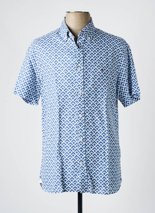 Chemise manches courtes bleu TOMMY HILFIGER pour homme